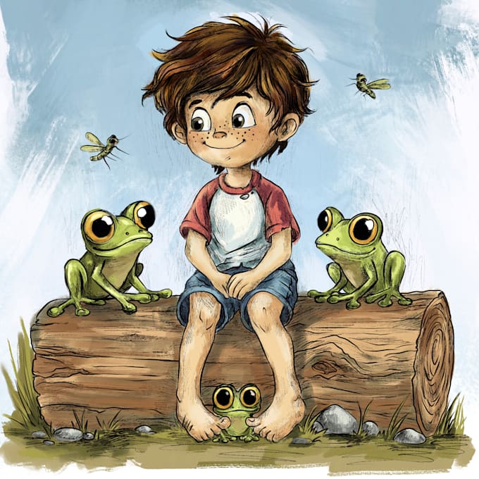 do children book illustrations, realistic, fantasy, fiction, comic