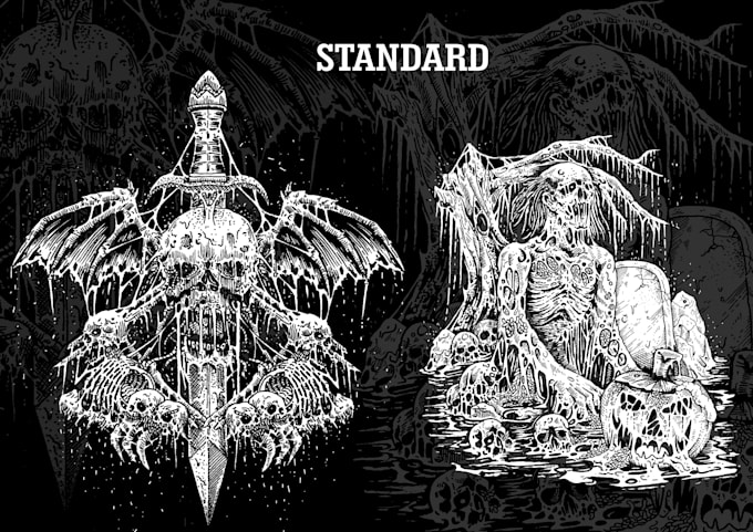create extreme metal illustration