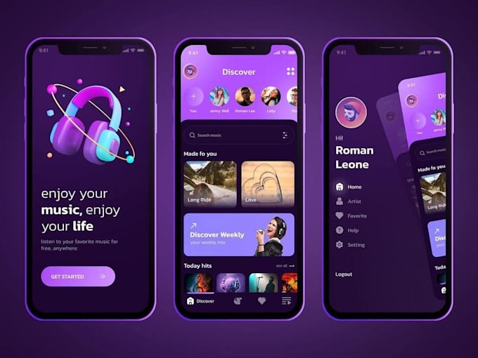 design modern mobile app ui ux design wireframes mockups