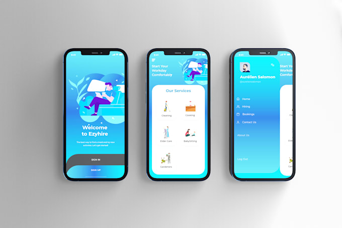 create a professional UI UX design for your mobile app