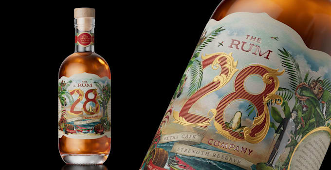 do bottle label design for rum vodka whiskey gin liquor beer wine tequila mezcal
