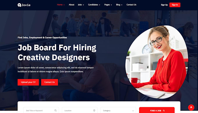 design a highly responsive job board, recruitment website and agency website