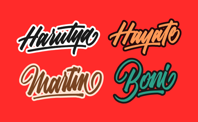 Create your name logo with lettering or modern calligraphy by Thekipo ...