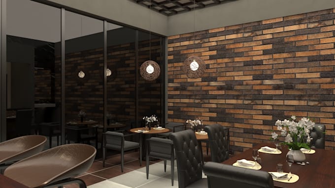 create realistic 3d interior design rendering for your commercial office