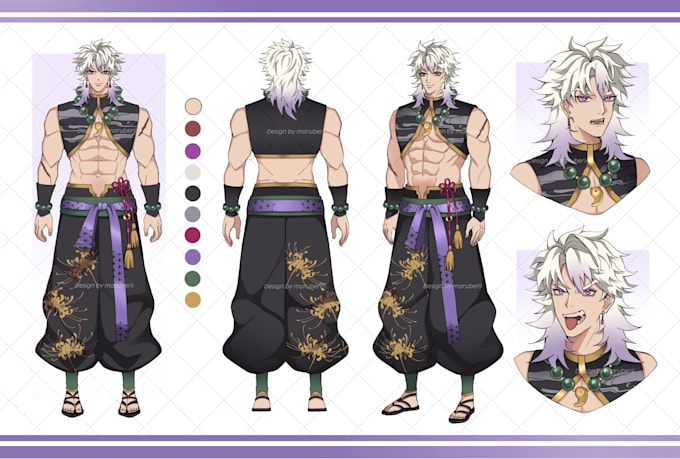 create a reference sheet of your character