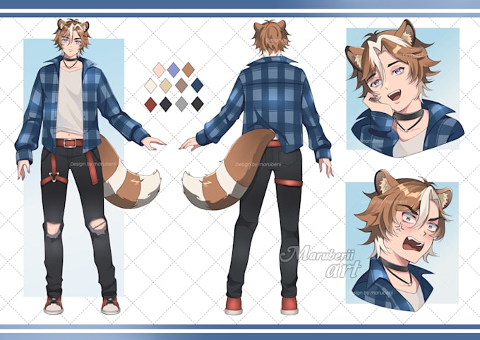 create a reference sheet of your character