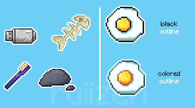 create 32x32 pixel art for your game items