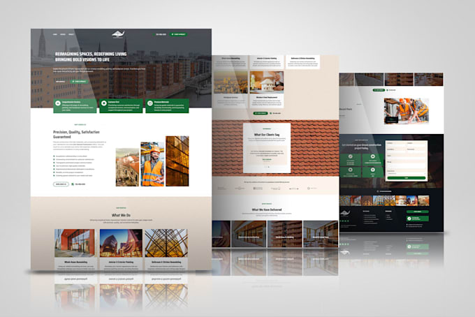 design elementor website for construction business