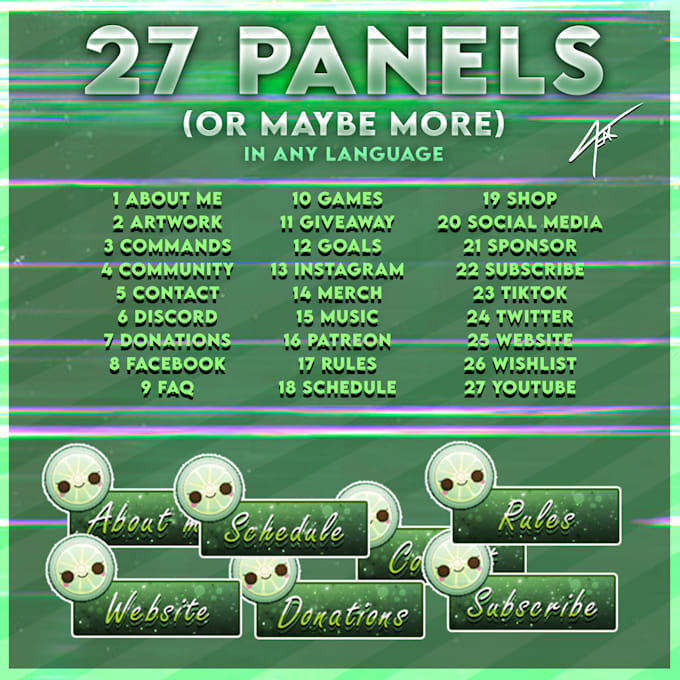create twitch panels as you wish