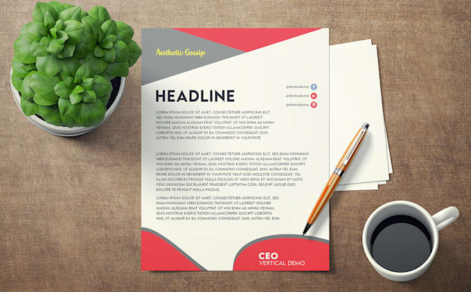 design an amazing and professional letterhead