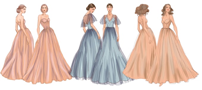 create wedding or prom dress for you