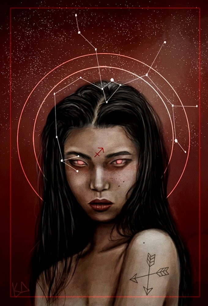 draw realistic digital portrait based on your zodiac sign