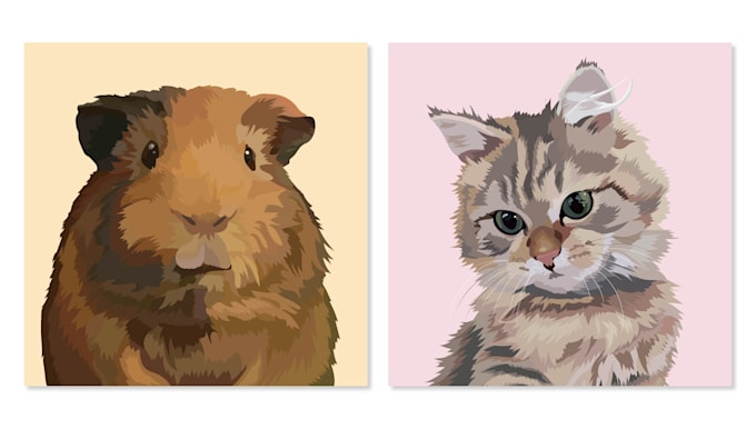 draw your pet into vector portrait