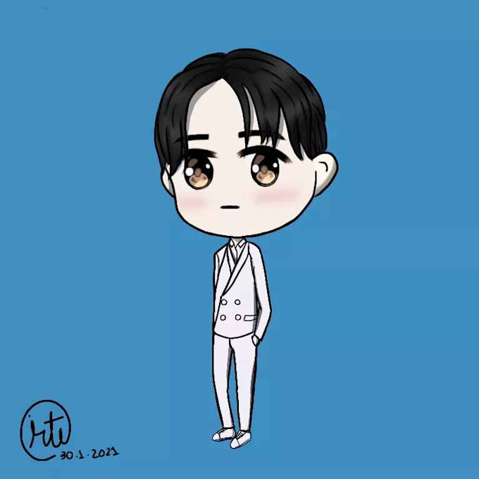 draw chibi art with cutie theme
