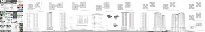 design your architecture presentation board and panels