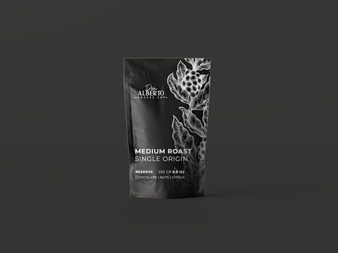 create coffee pouch bag mockup design