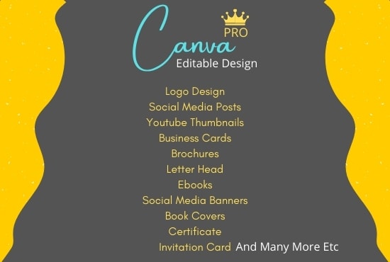 design anything in canva pro editable