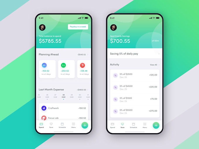 develop mobile app for ios and android with react native or expo