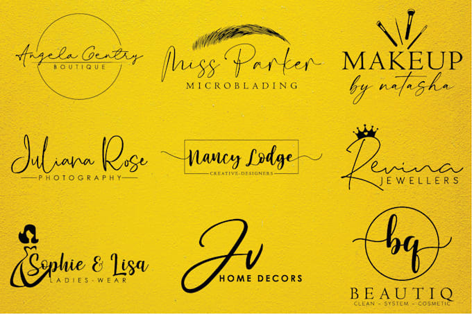 design luxury handwritten, scripted signature logo