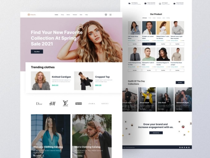 Make e commerce website in html, css, javascript, bootstrap by ...