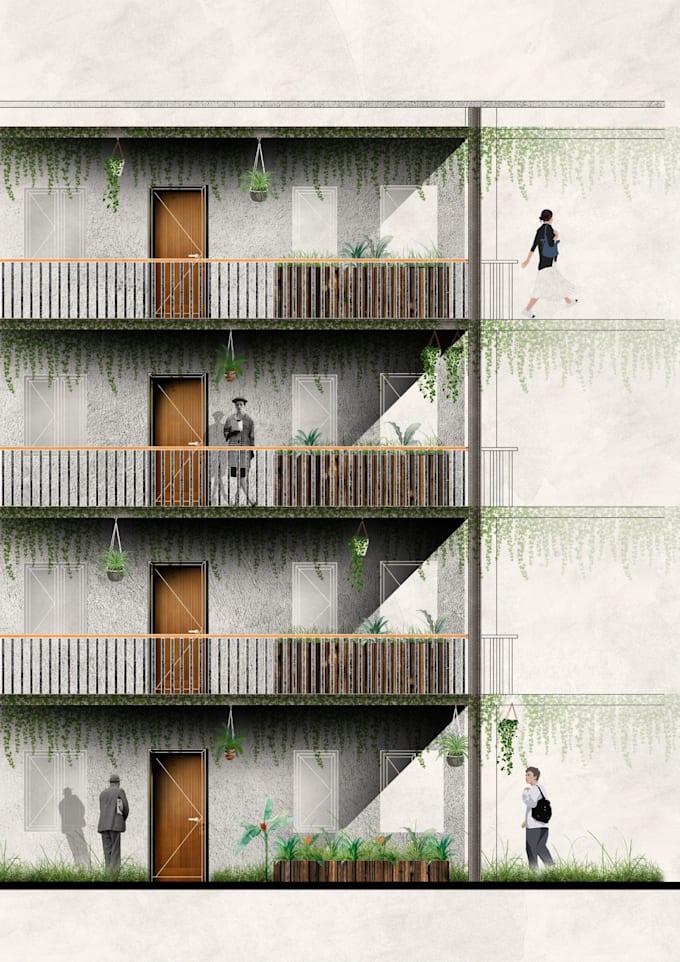do architectural collage via photoshop