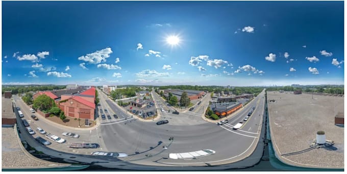 stitch drone 360 photos with clean sky replacement