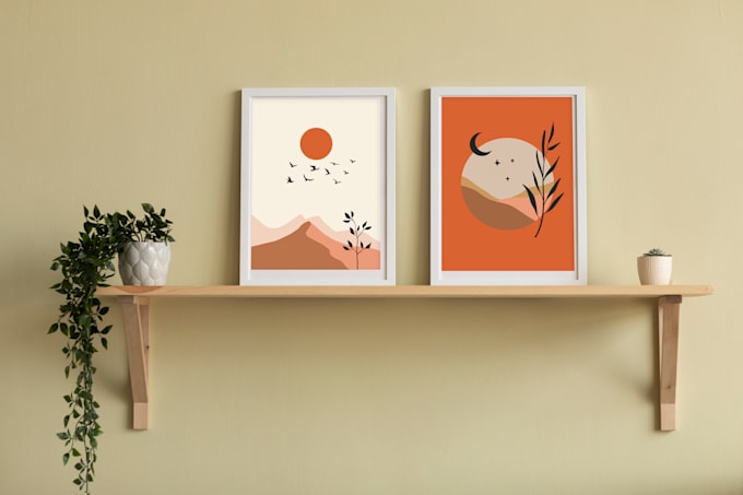 design trendy printable wall art posters for etsy shop