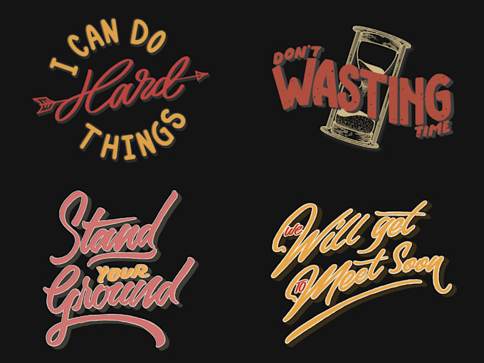 create lettering logo, quotes etc