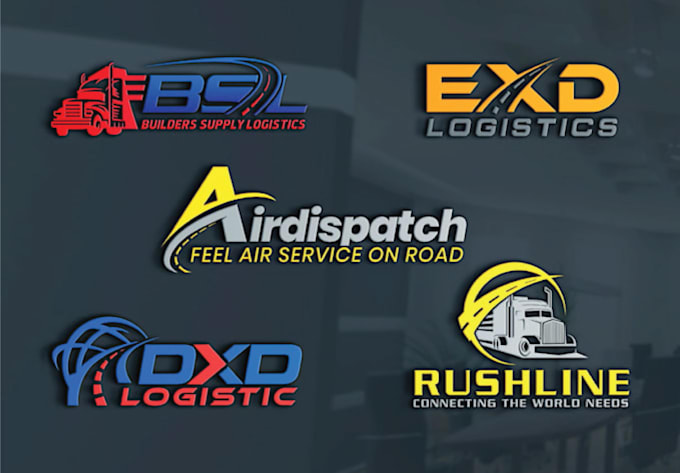 design  transport, dispatching,  trucking, logistics logo