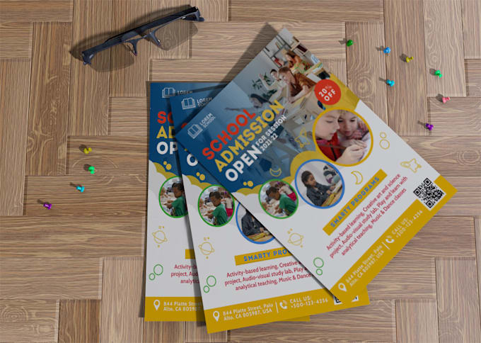 design poster, flyer for school, party or christmas invitation