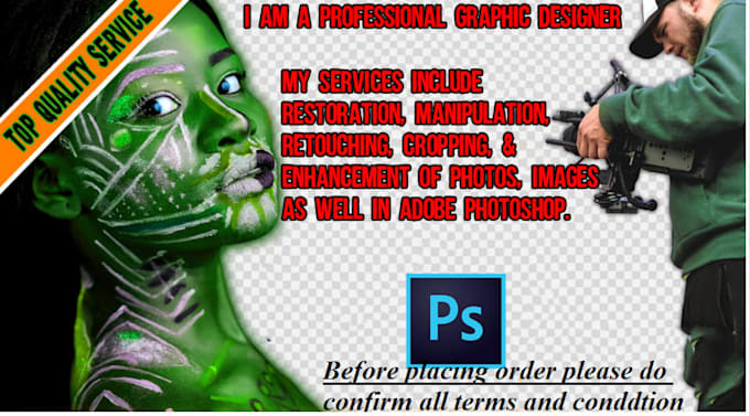 do photoshop, video editing, and design youtube thumbnail