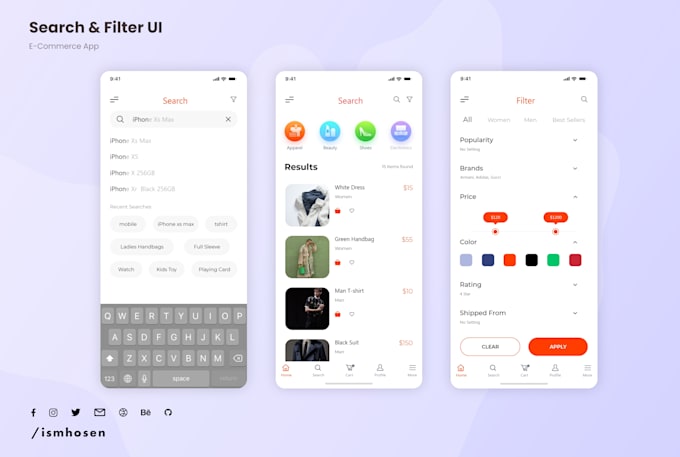 Do stunning mobile app ui ux design by Ismaailhosen | Fiverr