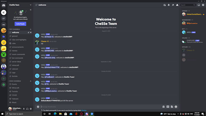 create a discord server for you