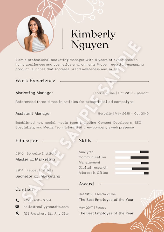 design an eye catching resume