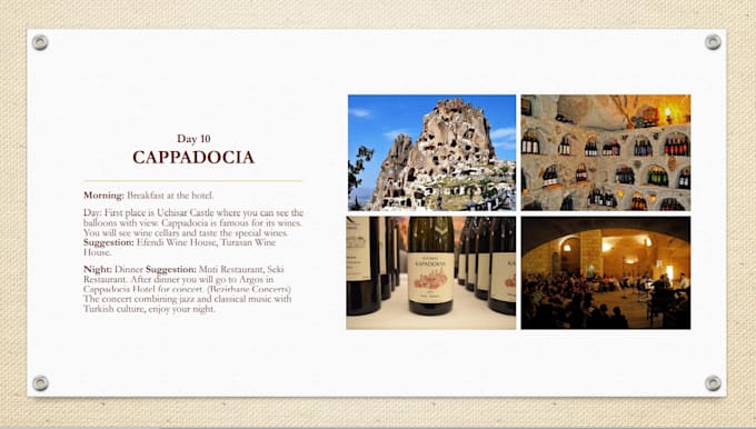 design an attractive travel content presentation