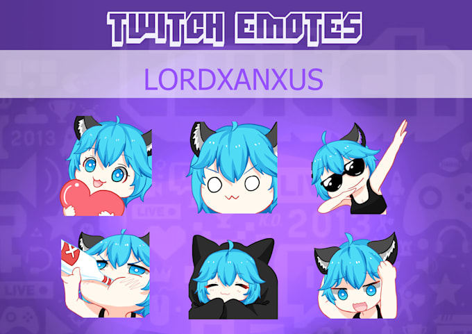 draw cute chibi emotes custom for twitch or discord emotes