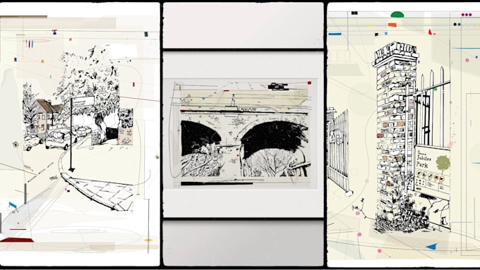 create artwork using my hand drawn and digital blended style