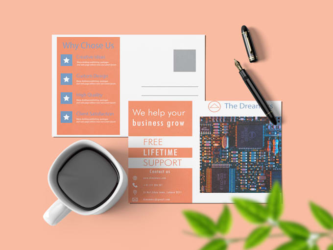 design direct mail eddm postcard, door hanger, rack card and yard sign