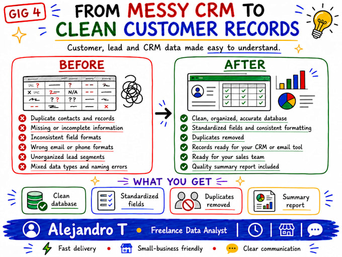 organize and clean your CRM, leads, or customer database