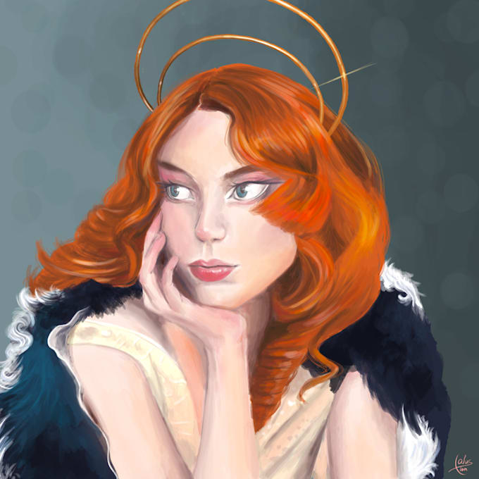 do digital semi realistic and realistic portait