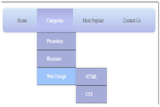 give you sexy css and html dropdown fascinating menu  for your website