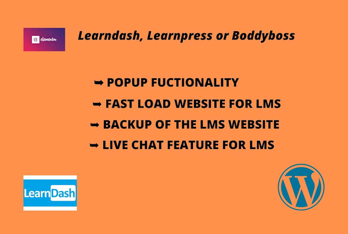 develop  wordpress lms website with learndash
