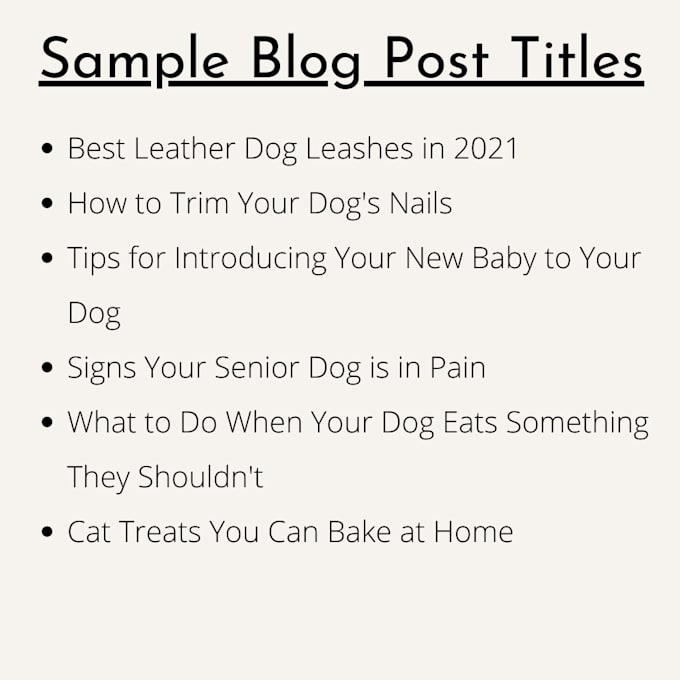 write pet content for your blog or website