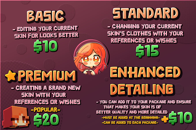 create best custom minecraft skins with your wishes