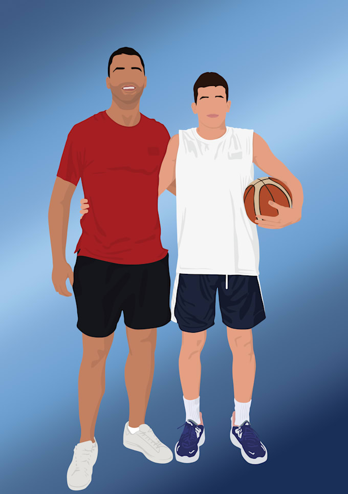 draw faceless, minimalist vector portrait from your photo