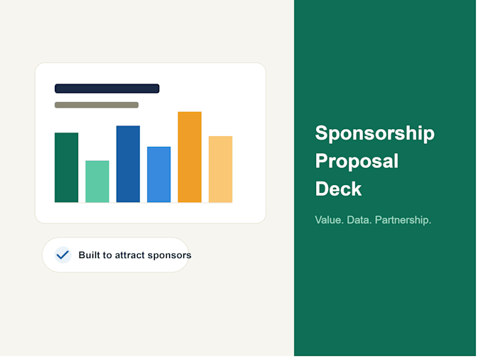 design a professional sponsorship proposal and pitch deck
