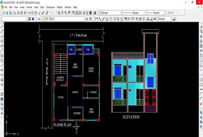 convert pdf, sketch or image drawing to autocad 2d