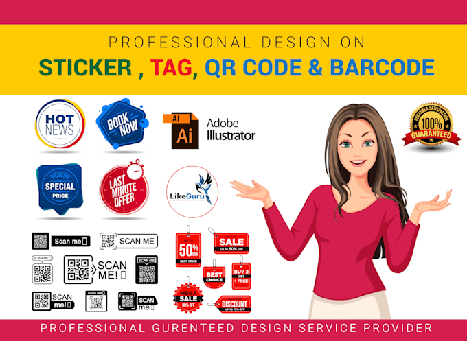 design qr code with your logo and info, social media banner