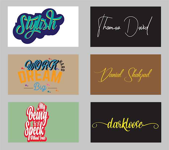 create font script and hand written logo uniquely