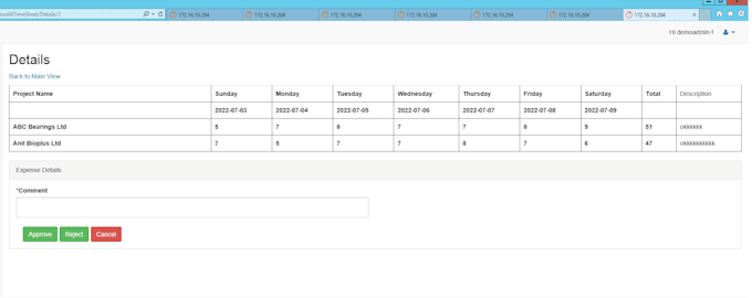 create web timesheet app using asp dot net and sql database